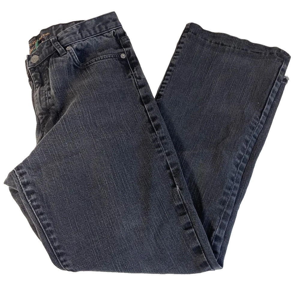 Ralph Lauren Jeans Co Classic Bootcut Jeans Womens 8 Black Mid Rise Dark Vintage
